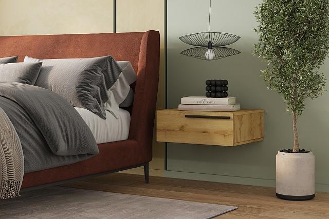 Тумба прикроватная подвесная Лорена Пакс - 2 Дуб Золотистый