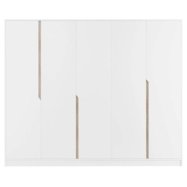 Шкаф распашной Бонди - 5 Белый