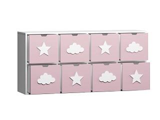 Стеллаж Kids - 2 Розовый Лайт