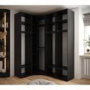 Шкаф угловой Люксор - 4 Черный