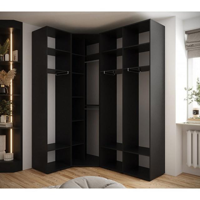 Шкаф угловой Люксор - 4 Черный