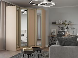 Шкаф-купе угловой Ромео - 10 Сатин