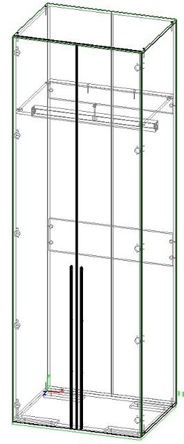 Шкаф распашной Телфорд - 2 (196имл1)