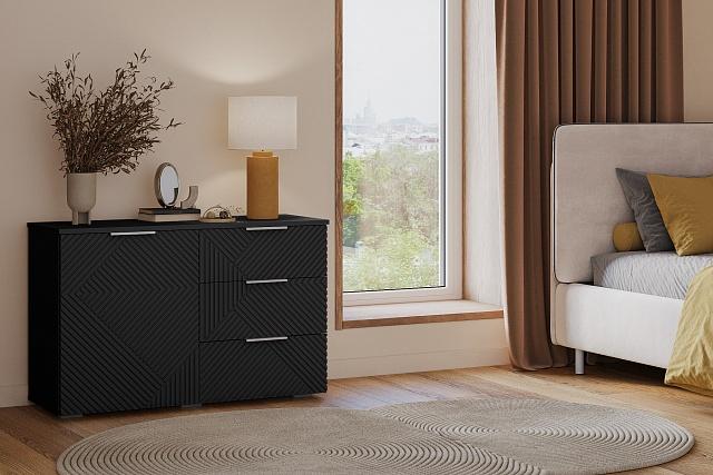 Комод Салерно NEW 3 Черный