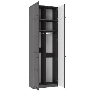 Шкаф распашной Скаген - 2 с антресолью Графит