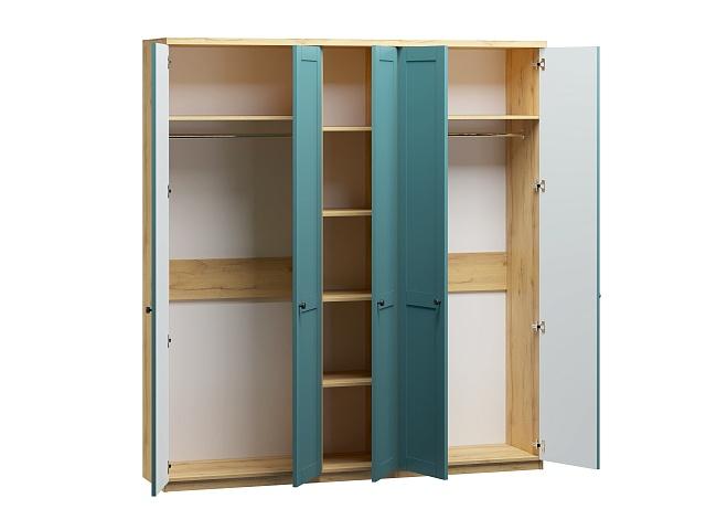 Шкаф распашной София РАХ - 10 МДФ Аквамарин