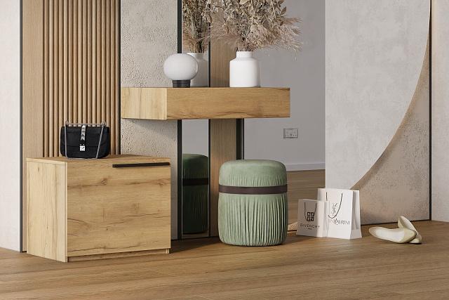 Тумба для обуви Лорена Пакс - 1 Дуб Золотистый