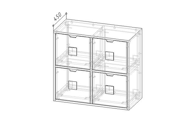 Стеллаж Kids - 1 Пастельно-Синий