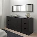 Комод Генри - 18 МДФ Черный