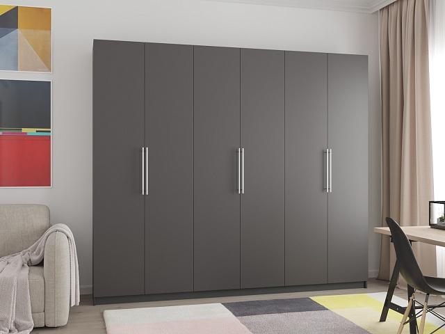 Шкаф распашной Калифорния - 6 Графит