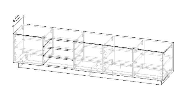 Тумба под ТВ Алиса 4 Белый