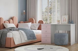 Письменный стол Банни - 2 МДФ Розовый Лайт