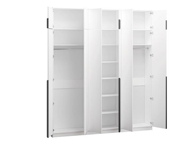 Шкаф распашной Марсель - 6 Белый с антресолью