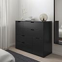 Комод Генри - 12 МДФ Черный