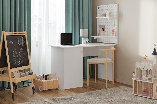 Письменный стол Стрекоза - 3 МДФ Белый