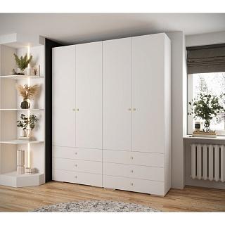 Шкаф распашной Люксор - 4.6 Белый