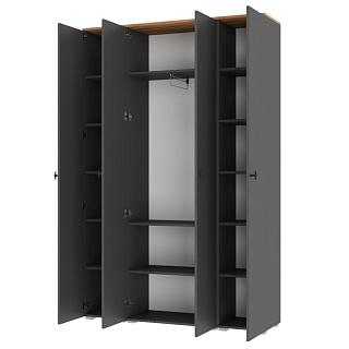 Шкаф распашной Квели - 4 Графит