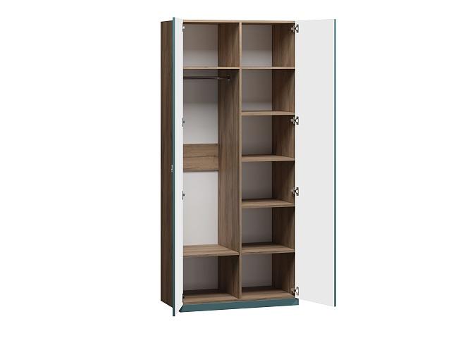 Шкаф распашной Скарабей - 2 МДФ Аквамарин