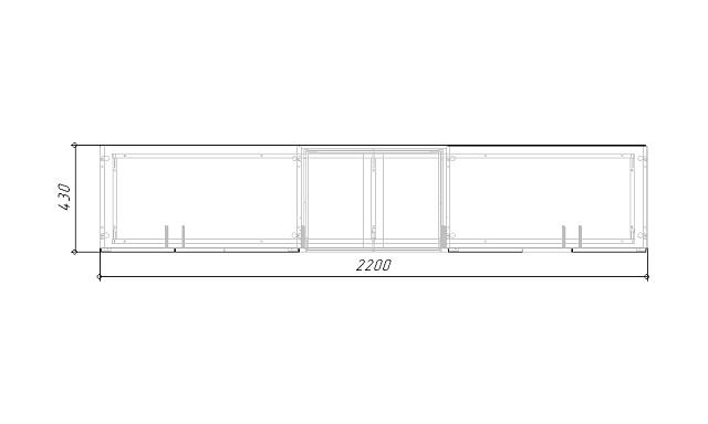 Комод Вега (Цесена) Белый - 220 МДФ