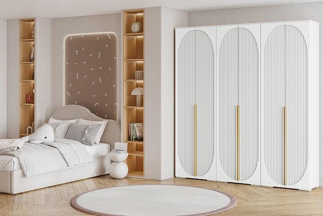 Шкаф распашной Брей - 3 Белый