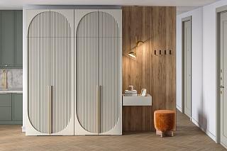 Шкаф распашной Брей - 2 с антресолью Кашемир