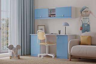 Детская стенка Банни - 11 МДФ Пастельно-Синий