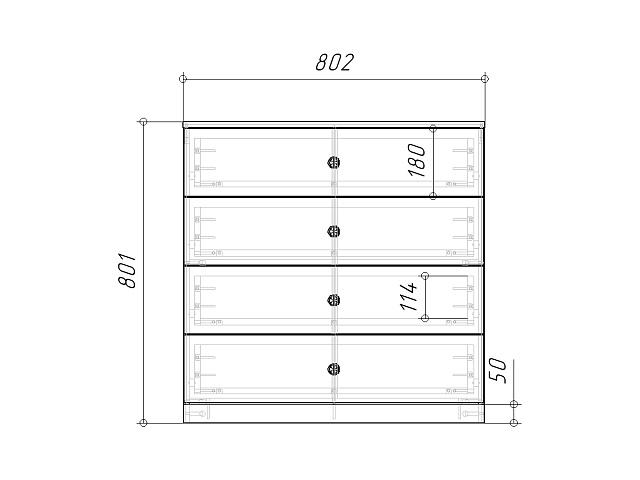 Комод Скарабей - 4 МДФ Белый