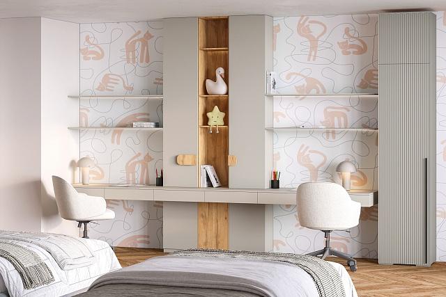 Шкаф распашной Лоренсе - 1 с антресолью Кашемир