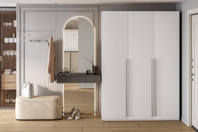 Шкаф распашной Лорена Бест - 3 Белый