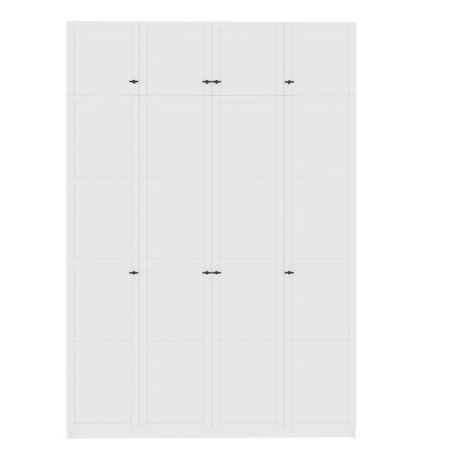 Шкаф распашной Скаген - 4 с антресолью Белый