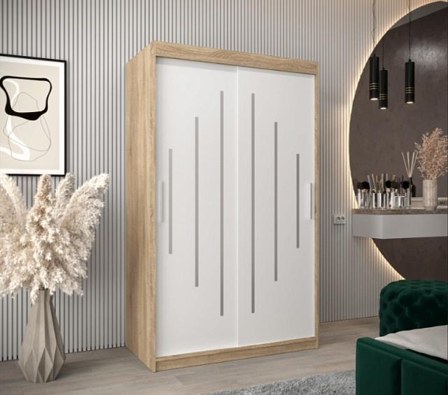 Шкаф-купе Валмиера NEW - 2 Дуб Сонома / Белый