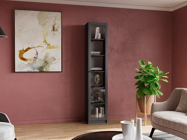 Стеллаж Билли Стольмин стекло Графит