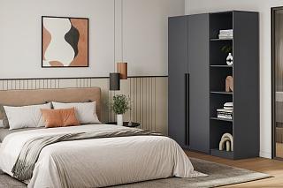 Шкаф распашной Лорена Пакс - 2.1 Графит