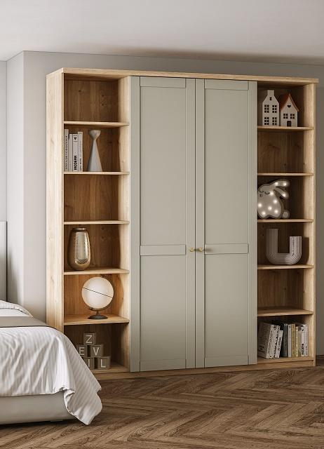 Шкаф распашной София РАХ - 34 МДФ Кастелло Медовый / Кашемир