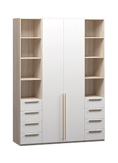 Шкаф распашной Хейсон - 25 Дуб Сонома / Белый