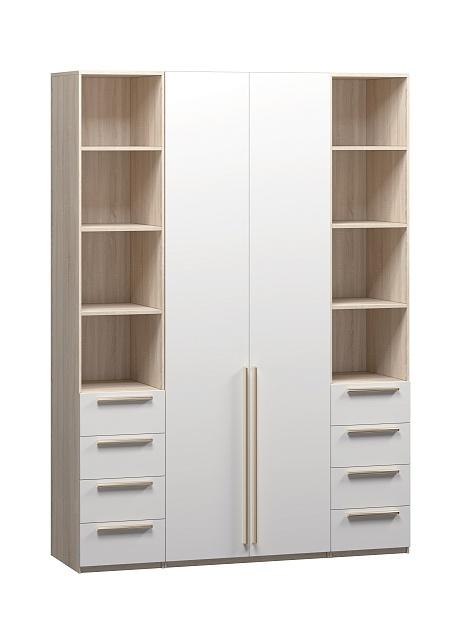 Шкаф распашной Хейсон - 25 Дуб Сонома / Белый