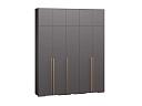 Шкаф распашной Эдинбург - 5 с антресолью Графит