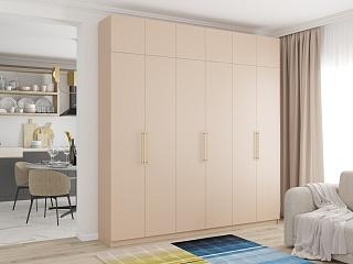 Шкаф распашной Калифорния - 6 с антресолью Сатин