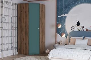 Шкаф угловой Скарабей МДФ Аквамарин