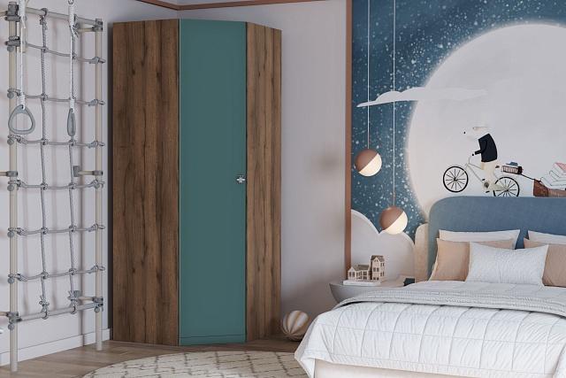 Шкаф угловой Скарабей МДФ Аквамарин