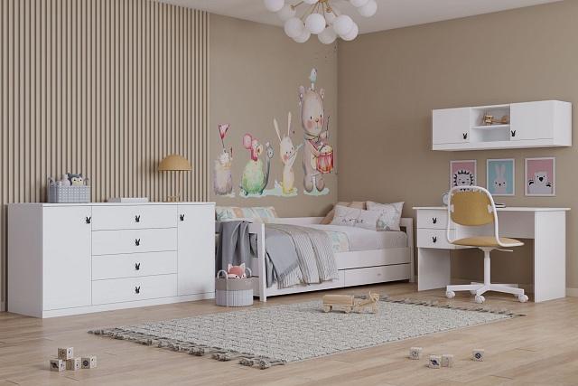 Детская стенка Банни - 9 МДФ Белый