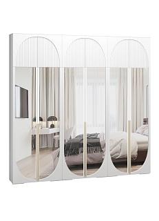 Шкаф распашной Брей - 3.2 с антресолью Белый