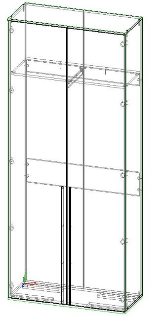 Шкаф распашной Телфорд - 2 Кашемир (193имл2)