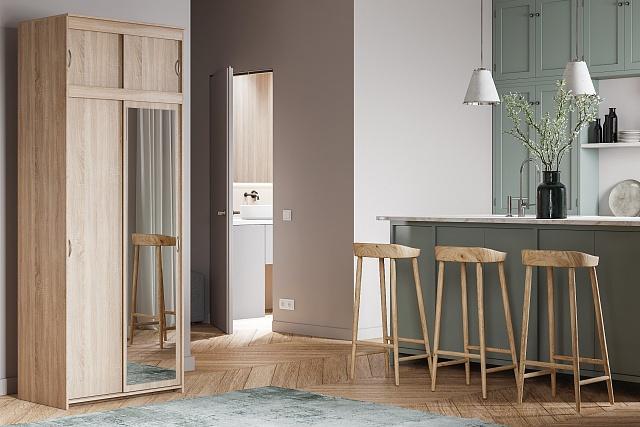 Шкаф-купе Миллениум-2 Дуб Сонома с антресолью