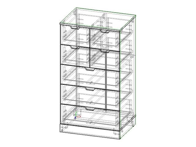 Комод Генри - 1 МДФ Черный