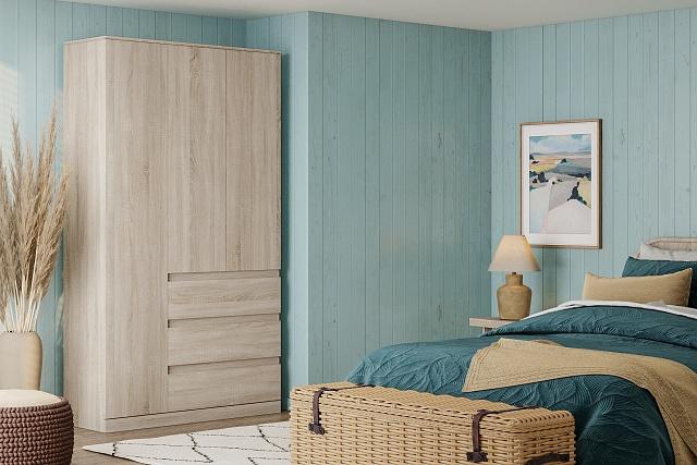 Шкаф распашной Мальм - 3 Дуб Сонома