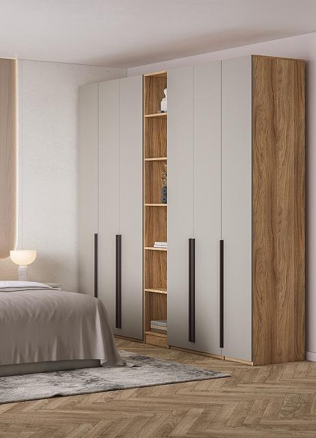 Шкаф распашной Хейсон - 12 Блэквуд Ячменный / Кашемир