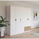 Шкаф распашной Бари - 5 Белый / Дуб Бунратти