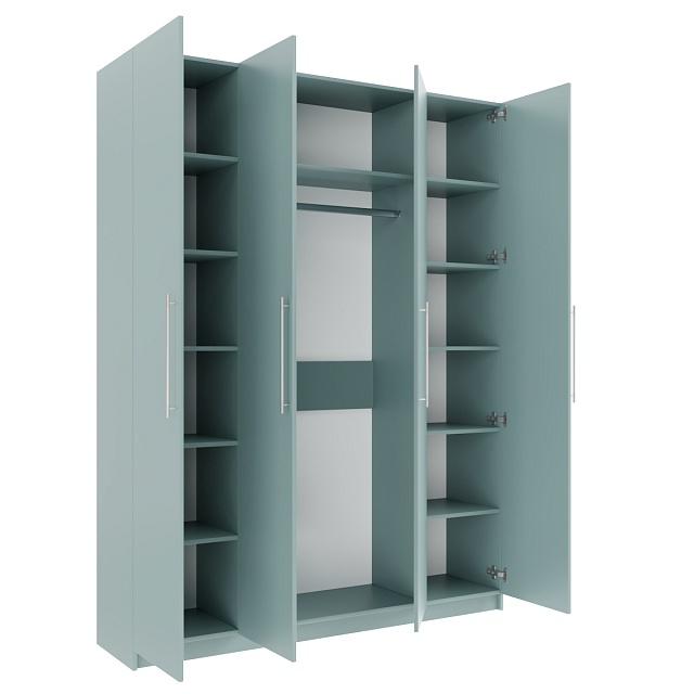 Шкаф распашной Калифорния - 4 Сумеречный Голубой