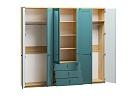 Шкаф распашной София РАХ - 14 МДФ Аквамарин